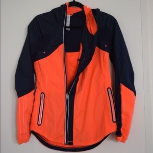 Lululemon Orange & Navy Get Up & Go Running Jacket